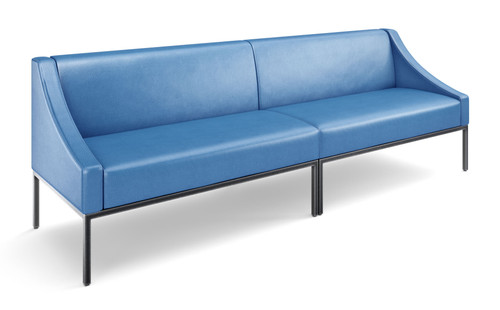 Long Leon Sofa - Fully Welded Gunmetal Steel Frame - Optional Center Table - Made in USA Long Leon Sofa - Fully Welded Gunmetal Steel Frame - Optional Center Table - Made in USA