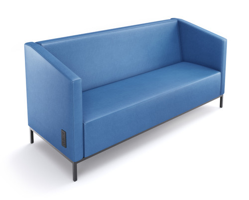 Scania Modern Love Seat - Optional USB/110v Outlet - Handcrafted in USA