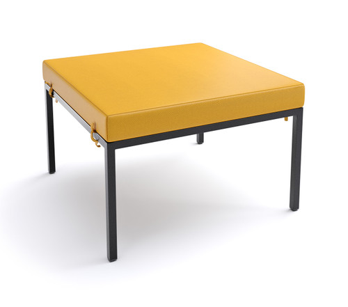 HERMOSA Ottoman - Sunbrella Seating - Gunmetal Frame - Outdoor Furniture - Made in USA