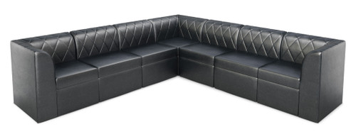 RIVERA Lounge Seating - Diamond Tufted Upholstery - Straight Arms - Arrangement G1 RIVERA Lounge Seating - Diamond Tufted Upholstery - Straight Arms - Arrangement G1