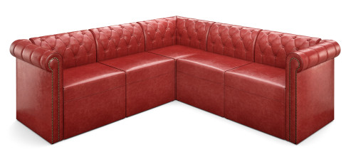 ESCAPE Luxurious  Modular Sectional Sofa with Brass Nail Trim -Made in USA ESCAPE Luxurious  Modular Sectional Sofa with Brass Nail Trim -Made in USA
