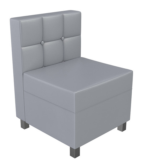 Quick Ship Ready - 9049X Modular - Armless Chair - Tufted Back - Flat Seat - Gunmetal Legs Quick Ship Ready - 9049X Modular - Armless Chair - Tufted Back - Flat Seat - Gunmetal Legs