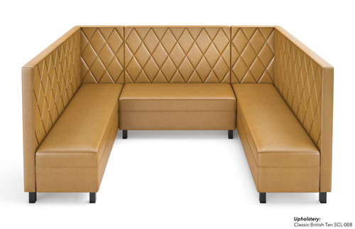 Legacy - Modular U-Shape Seating - Premium Diamond Tufted Upholstery - Gunmetal Legs -Made in USA Legacy - Modular U-Shape Seating - Premium Diamond Tufted Upholstery - Gunmetal Legs -Made in USA
