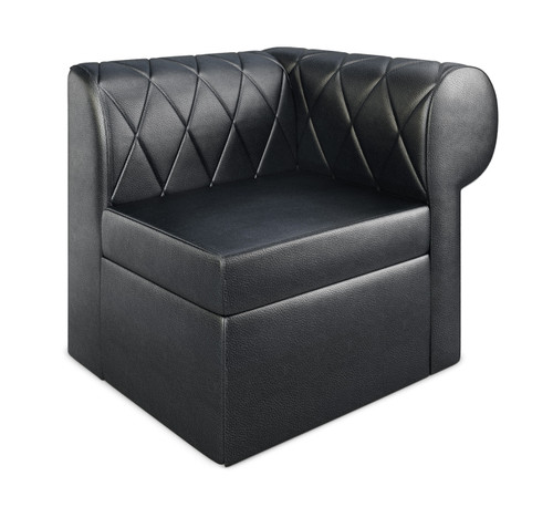 RIVERA Lounge Seating - Modular - Diamond Tufted Black Upholstery - Right Side RIVERA Lounge Seating - Modular - Diamond Tufted Black Upholstery - Right Side