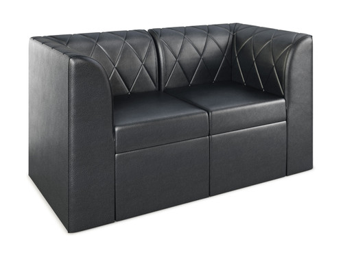 RIVERA Lounge Seating - Diamond Button Tufted Upholstery - Loveseat with Straight Arms RIVERA Lounge Seating - Diamond Button Tufted Upholstery - Loveseat with Straight Arms