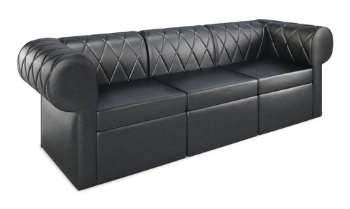 RIVERA Lounge Seating -  Diamond Tufted Upholstery - Modular Sofa with Rounded Arms RIVERA Lounge Seating -  Diamond Tufted Upholstery - Modular Sofa with Rounded Arms
