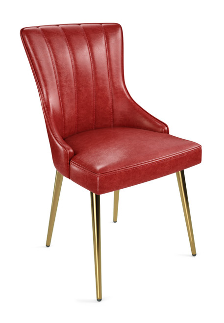 4018 Modern Restaurant Chair - Metal Legs - Channel Tufted Back 4018 Modern Restaurant Chair - Metal Legs - Channel Tufted Back