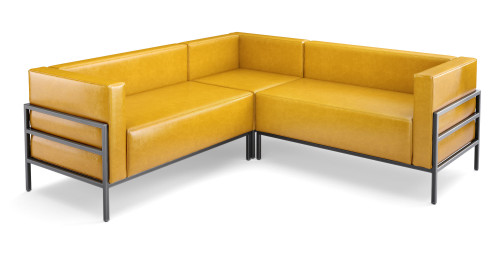 HST005 Urban Modern Collection: Modular V-Shape Sectional - Full Welded Gunmetal Outline Frame - Made in USA HST005 Urban Modern Collection: Modular V-Shape Sectional - Full Welded Gunmetal Outline Frame - Made in USA