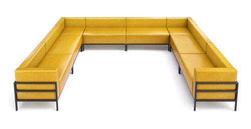 HST005 Urban Modern Collection: Modular Large U-Shape Sectional - Full Welded Gunmetal Outline Frame - Made in USA HST005 Urban Modern Collection: Modular Large U-Shape Sectional - Full Welded Gunmetal Outline Frame - Made in USA