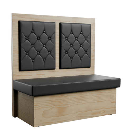 Maple Restaurant  Dual Button-Tufted-Panels Booth Maple Restaurant  Dual Button-Tufted-Panels Booth