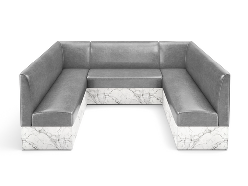 Expo Restaurant Ushape Booth - Premium Flat-Back Upholstery - Made in USA Expo Restaurant Ushape Booth - Premium Flat-Back Upholstery - Made in USA