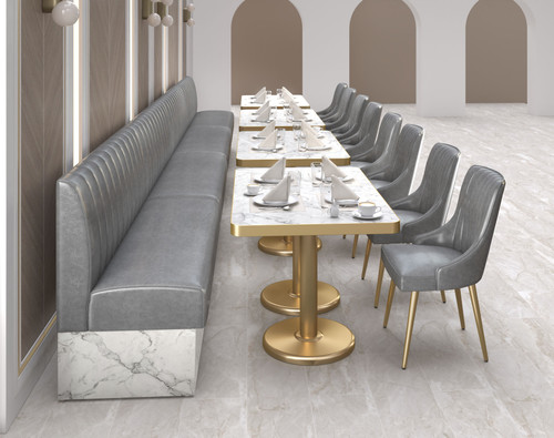Expo Restaurant Booth Gold Package - Premium Channel-Back Upholstery (Seats 16) Expo Restaurant Booth Gold Package - Premium Channel-Back Upholstery (Seats 16)