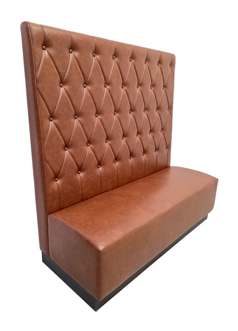 Style-S Diamond Button Tufted - Extra Tall 60" Banquette Back - Restaurant Booth - Fully Customizable - 100% Handcrafted In USA