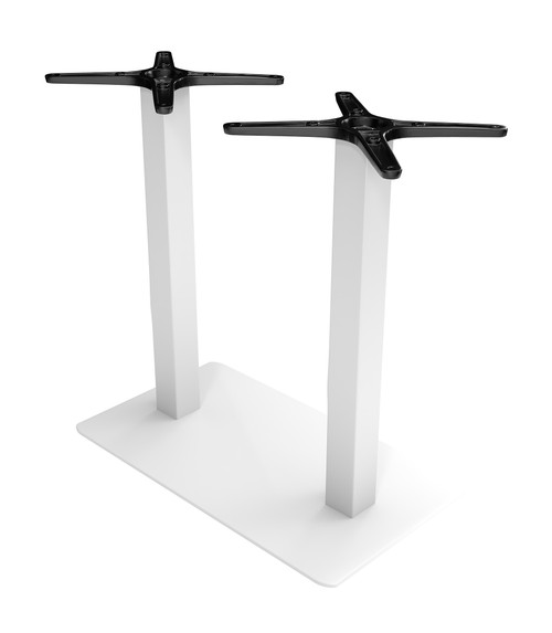 Dining / Bar Height - Premium White Wrapped Aluminum Alloy - - Restaurant Indoor Table Base