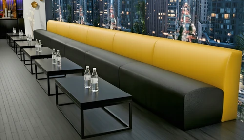 Overstock - Palms - Premium Extra Comfort - 22" Deep Seat - Lounge Booth Package with Lounge Tables