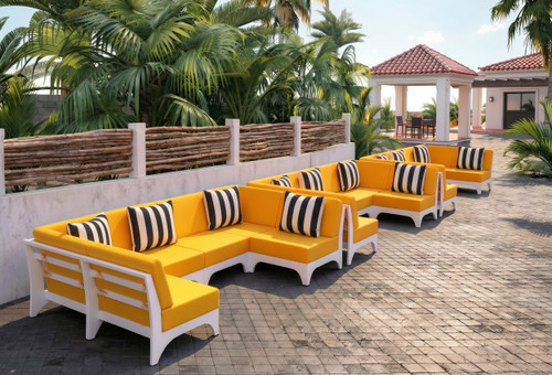 Carina Outdoor Seating - Set of 3 Modular U-Shapes Seating - Premium  Marine Grade Quality (SEATS 12)