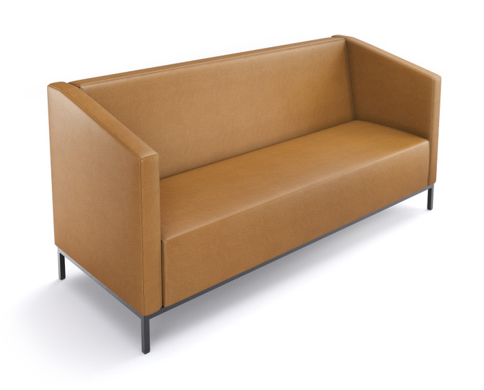 Scania Modern Love Seat - Optional USB/110v Outlet - Handcrafted