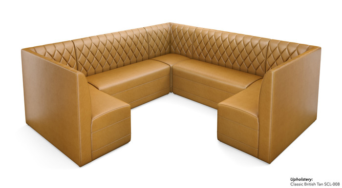 Restaurant U-Shape Booth Seating - Contract Grade - Premium Diamond Tufted  Performance Upholstery - 100% Handcrafted In USA