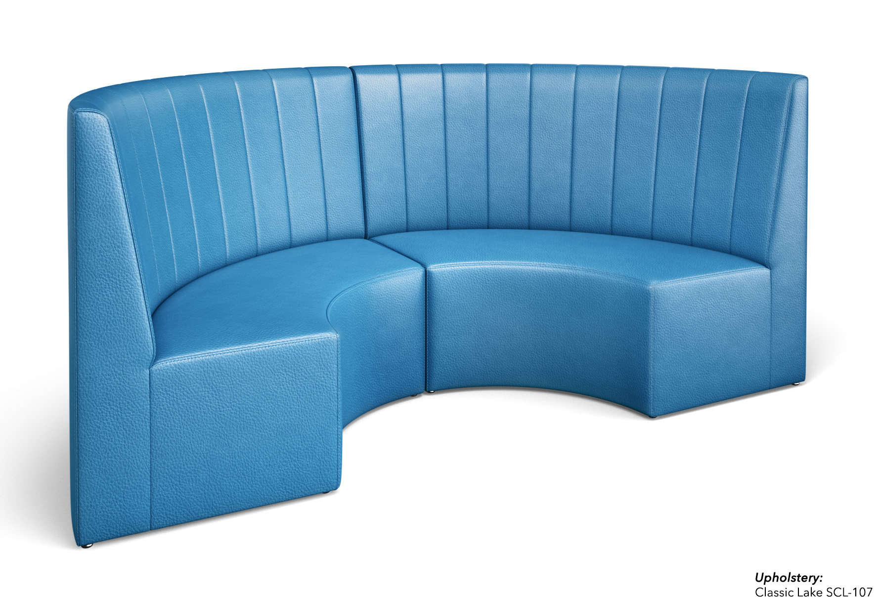 FORTUNA Half-Circle Booth Premium Channel-Back Upholstery Made