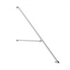 MetalTech AL-O0002 Aluminum Scaffold with 10'6" extra large outriggers, Aluminum Structure, silver color, large size.