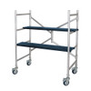 MetalTech Mobile Scaffold, I-IMAC ALU Series, 4′ Aluminum, 600 lb. capacity, silver color.