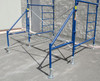 MetalTech M-MBSJP24NH Galvanized Leveling Jack with Plate, short handle, on a Galvanized metal jack plate.
