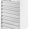 Weather Guard Model 9928-3-02 8 Drawer durable steel cabinet, 16x14x24 inches, silver color.