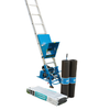 Safety Hoist VH-300H gas material hoist with Honda engine, 300 lb capacity, blue and silver.