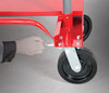 MetalTech WALL HAULER 3600 Drywall Cart, red construction material mover with black wheel.