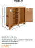 Knaack Model 111-KL JOBMASTER storage solution with half-width shelves and lock, tan color, 24" wide.