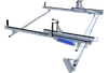 Prime Design ErgoRack Drop Down Ladder Rack HRB-E-PM-M, Ram ProMaster, silver and blue metal ladder.