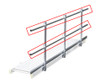 Werner SGR-09 | 9' (108") 1.5" Square Aluminum Guardrail