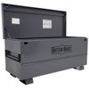 Better Built 60" Heavy Duty Tool Chest, gray steel storage box with open lid.