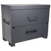 Better Built 60" Jobsite Storage Piano Box, Durable Equipment Safe, gray steel with handle.