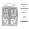 Adrian #60-TRMHRDR gray security screen kit, Driver Passenger Security for Ford Transit rear doors.