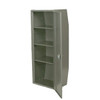 Gray Lockable Gray Organizer, Adrian #CL1446R Adjustable 3-Shelf Cabinet with full door and lock.