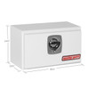 Weather Guard Model 525-X-02 Steel Storage Chest, compact 2.3 cu ft underbed box, silver color.
