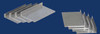 System One StowAway drawer dividers, 8 pieces, silver, for organizing storage spaces efficiently.