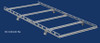 System One Contractor Rig van rack, versatile van rack for standard length full-size vans, silver.
