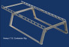 System One Contractor Rig rack for utility body trucks in silver color with extended cab.