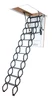 Fakro LST 66877 Metal Scissor Attic Ladder, spring-loaded attic ladder, 30"x54" opening, 300lb capacity.