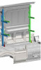 Adrian FSFPKMHA kit, Fold Shelf Add On, silver in color from Adrian brand.