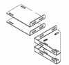 Adrian FSFMKFT foldable storage shelf mount kit for Ford Transit, 2-pack, black, metal folding brackets.