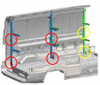 Adrian FSFMKSPRA Folding Shelf Mount Add-On Kit for Sprinter & ProMaster van interior shelving system.