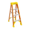 Werner 6204 fiberglass stepladder, 4 ft, orange and yellow, 300 lb rated, Werner brand.