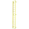 Cotterman F30S durable steel ladder, 3 sections, 29 Ft 3 In, no handrail, yellow finish.
