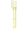 Cotterman - F18W Fixed Steel Wall Ladder w/ Walk Thru-Rail | 1 Section | 20 Ft 8 In