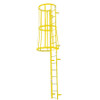 Cotterman F22SC Fixed Steel Wall Ladder with safety cage ladder, 2 sections, 21 Ft 3 In.