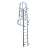 Cotterman - F17SC Fixed Steel Wall Ladder w/ Safety Cage | 2 Sections | 16 Ft 3 In