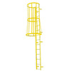 Cotterman - F19SC Fixed Steel Wall Ladder w/ Safety Cage | 2 Sections | 18 Ft 3 In